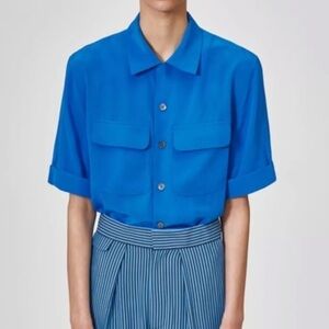 Equipment Short Sleeve Original Silk Cuban Shirt Sky Diver Blue Phluid Project